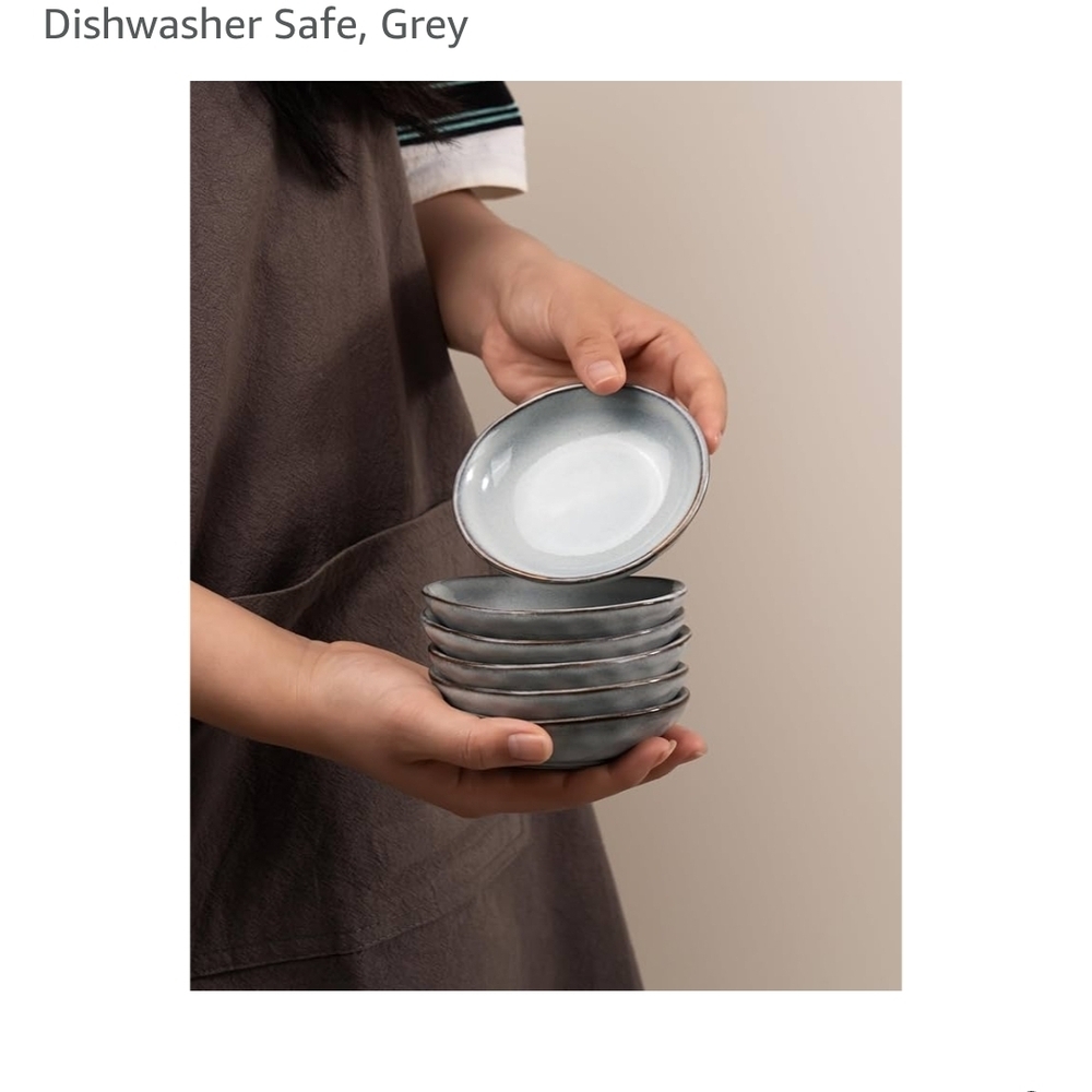 Set of Gray Ceramic Dipping Bowls New - Picture 2 of 16